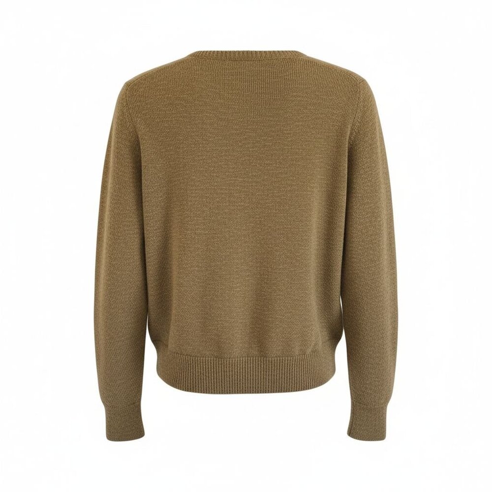 Madewell Womens Surplice Wrap Sweater M Olive Green Cotton Blend Long Sleeve - Picture 2 of 14